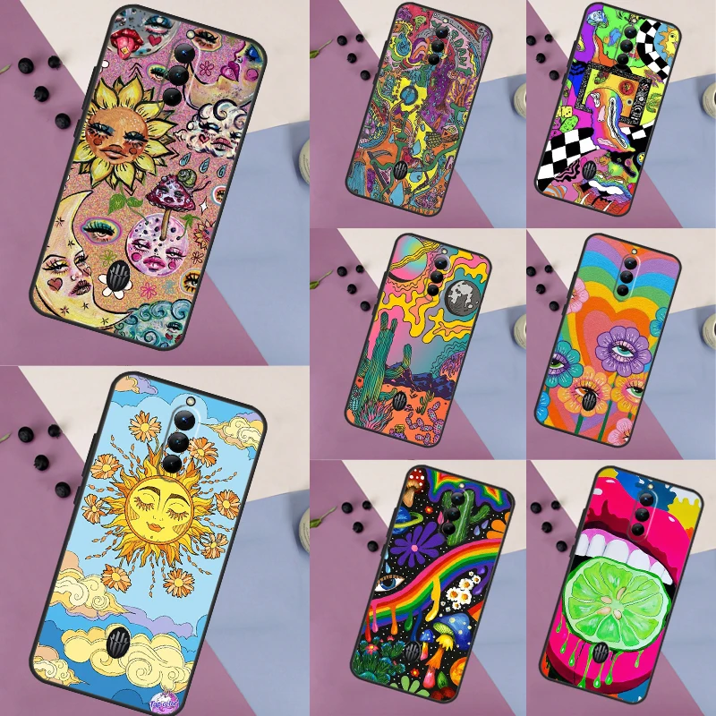 Indie Hippie Art Case Per Zte Nubia Red Magic 8S Pro 8 Pro Plus Redmagic 9 Pro 6 7 6S 7S Pro 5S 5G 6R Cover