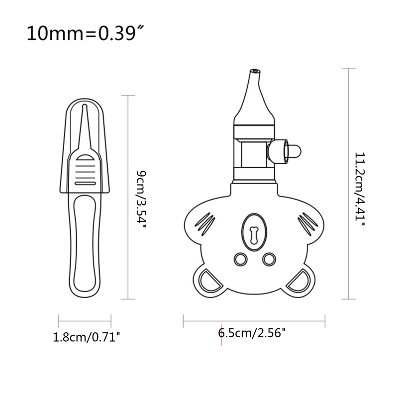Baby Nasal Aspirator Silicone Nose Cleaner Vacuum Suction Sniffling Equipment X90C