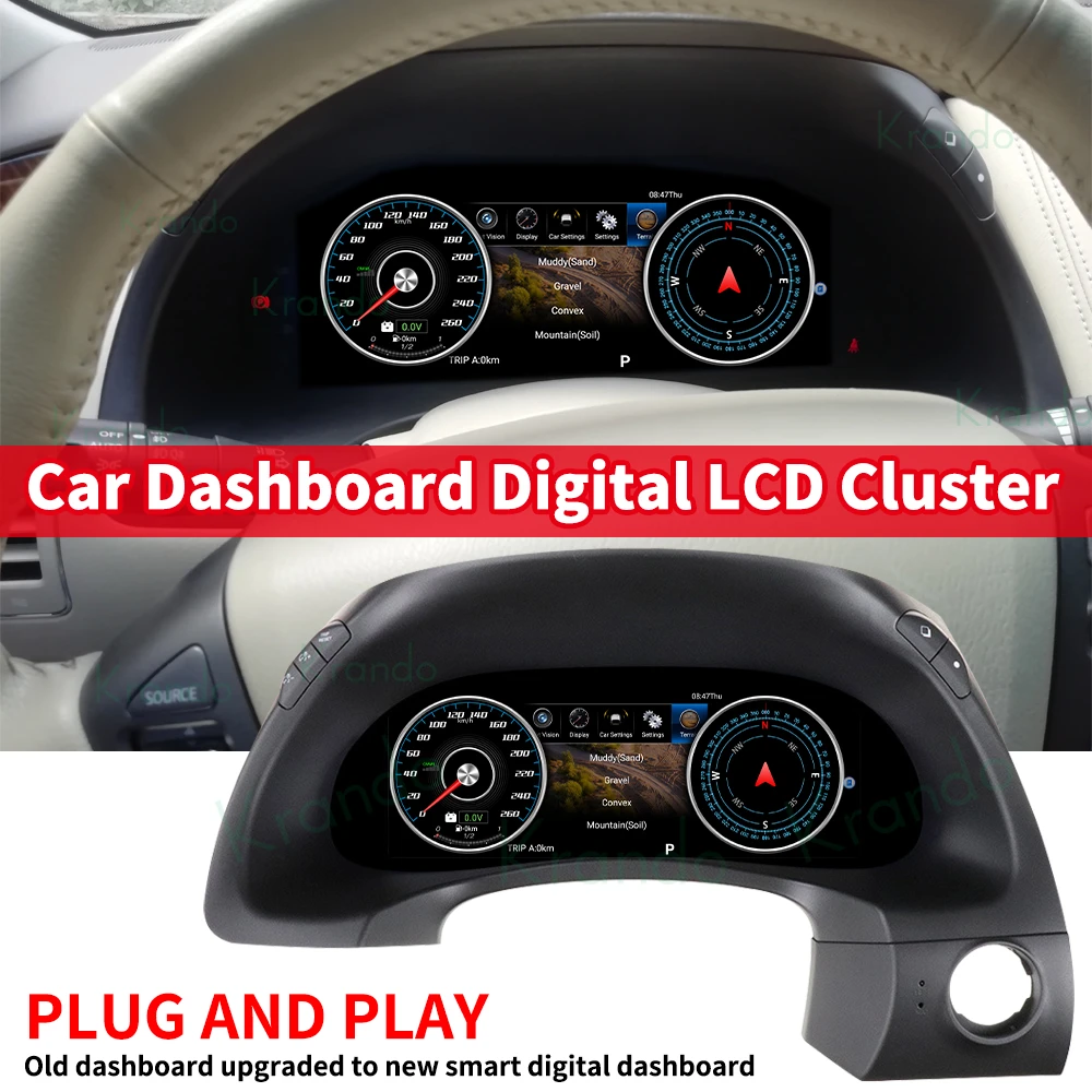 Krando 12.3'' Car Digital Cluster For Nissan Patrol Y62 Infiniti QX80