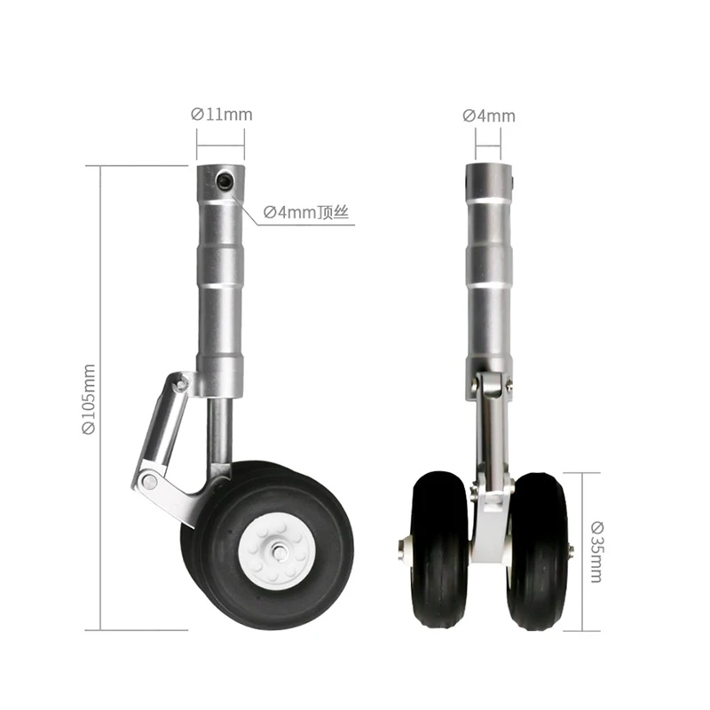 RC Plane Landing Gear and Connecting Rod for 64mm Mig25 Jet Airplane