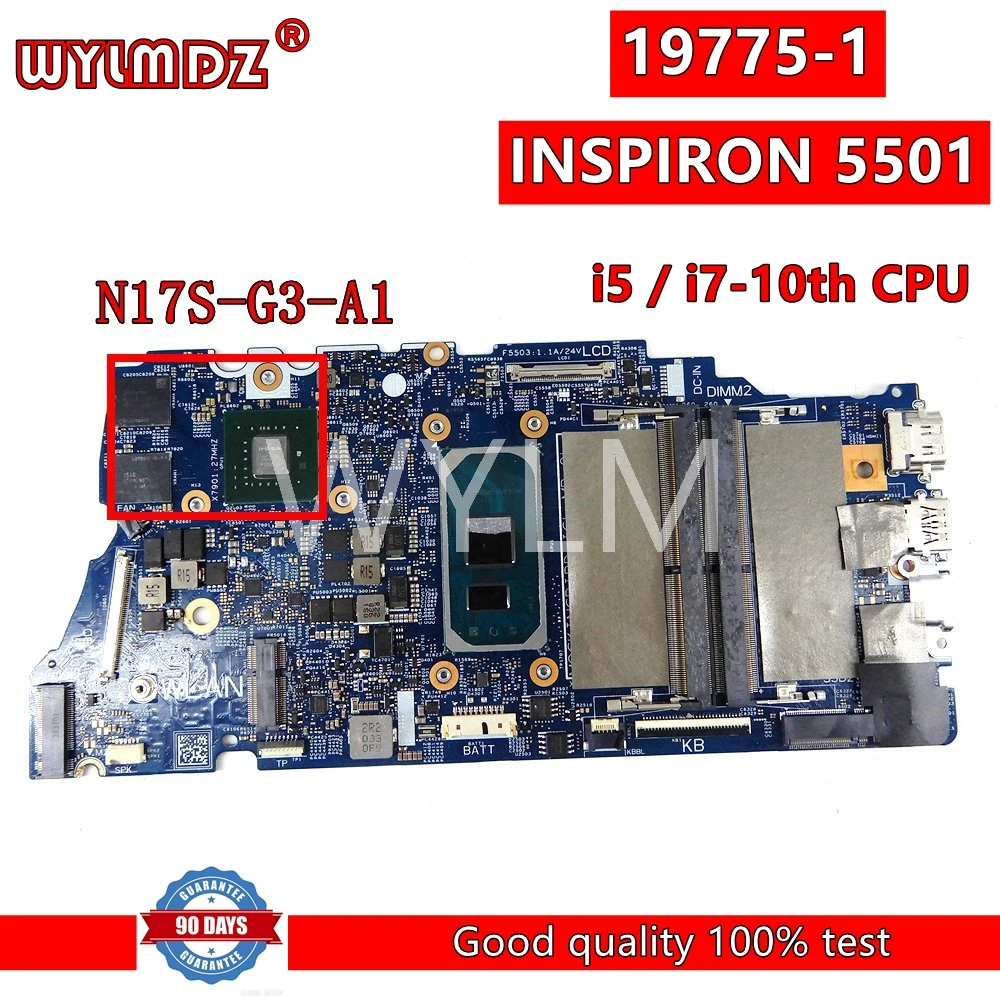 

Материнская плата для ноутбука Dell INSPIRON 19775 5501-1 i5/i7-10 CPU MX330/2G GPU