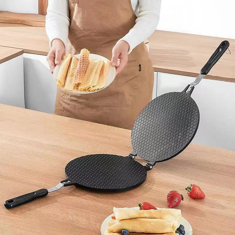 Non-Stick Egg Roll Mode Omelet Waffles for The Baking Pan Cake Aluminium Alloy Bakeware Crispy Machine Omelet Mold Bakeware Tool baking mould cake waffle maker