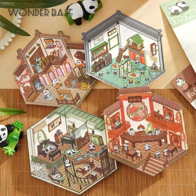 3D Cartoon Animal Miniature Scene Sticker DIY Landscape Sticker Scene Pasting and Stacking Festival Birthday Gift for Kid Child cartoon stickers,decorative stickers,paper stickers,animal stickers,cartoon sticker