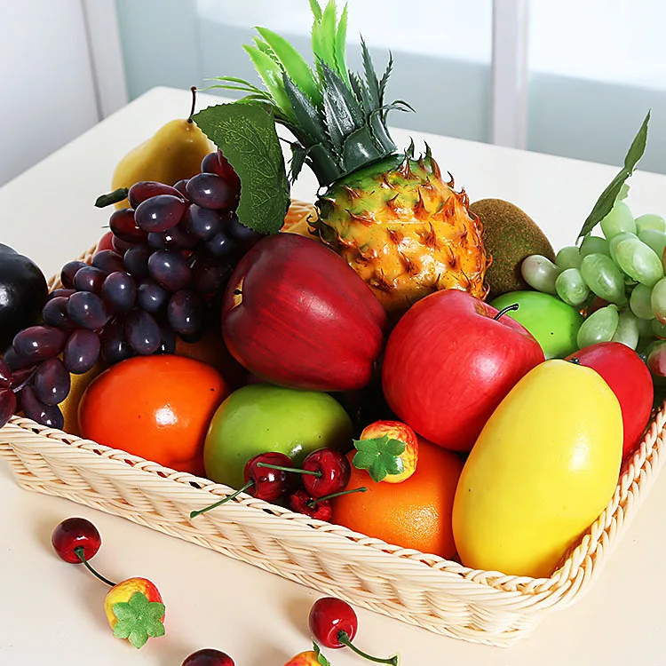 Artificial Fruits Banana Watermelon Pear Apple Peach Grape Lemon Orange Christmas Home Bedroom Living Room Decor Fake Fruits artificial fruits and vegetables artificial grapes