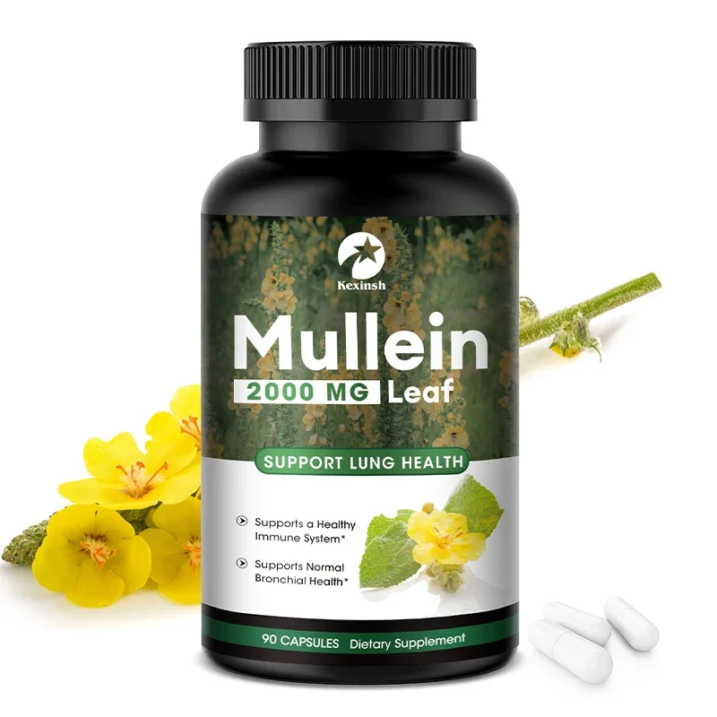 Mullein Leaf Capsules Supports Healthy Respiratory Natural Lung Cleansing Liver Detoxification