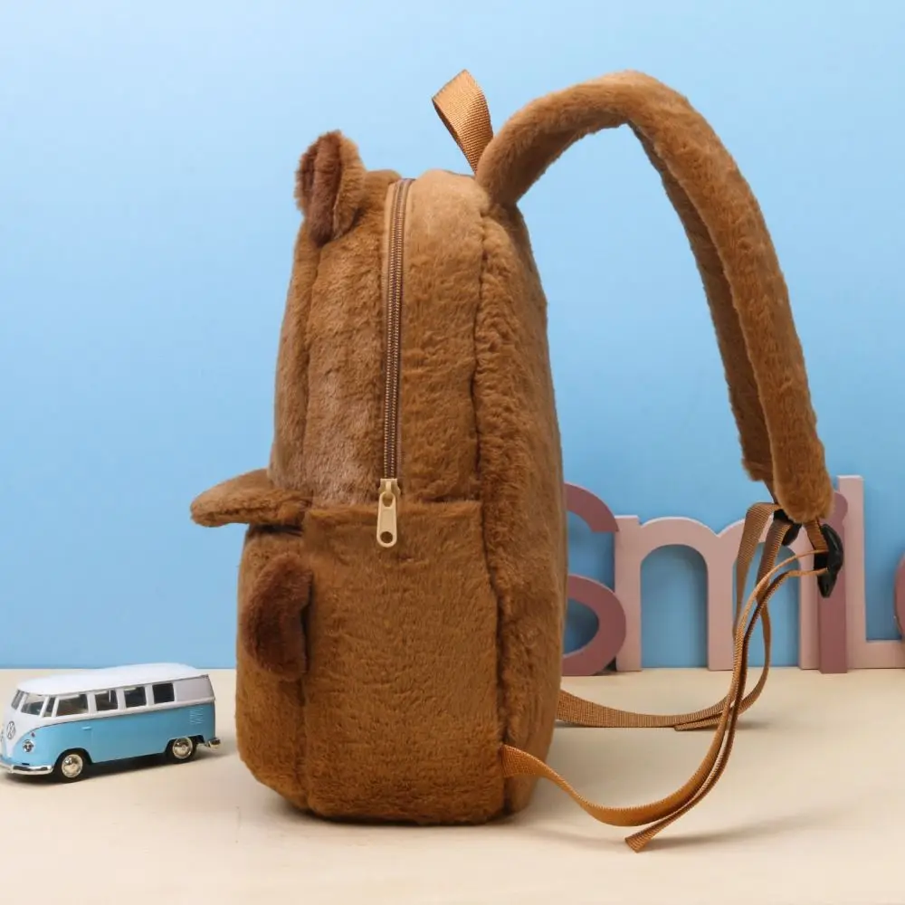 Animals Capybara Plush Backpack Plush Doll Bag Large Capacity Cartoon Shoulder Bag Shoulder Bag School Bag Students School Bag