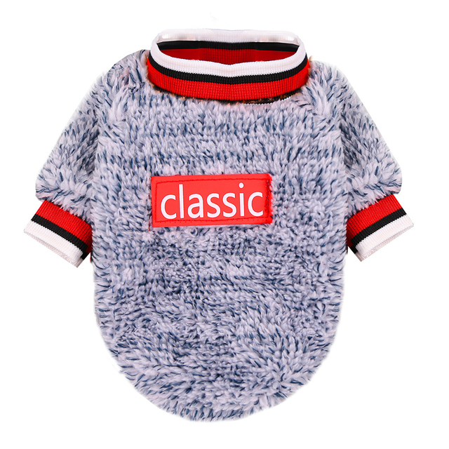 Winter Warm Pet Dog Sweater Dog Clothes Cashmere Lamb Classical Thicken Dog Cat Coat Jacket Costume Pet Clothing