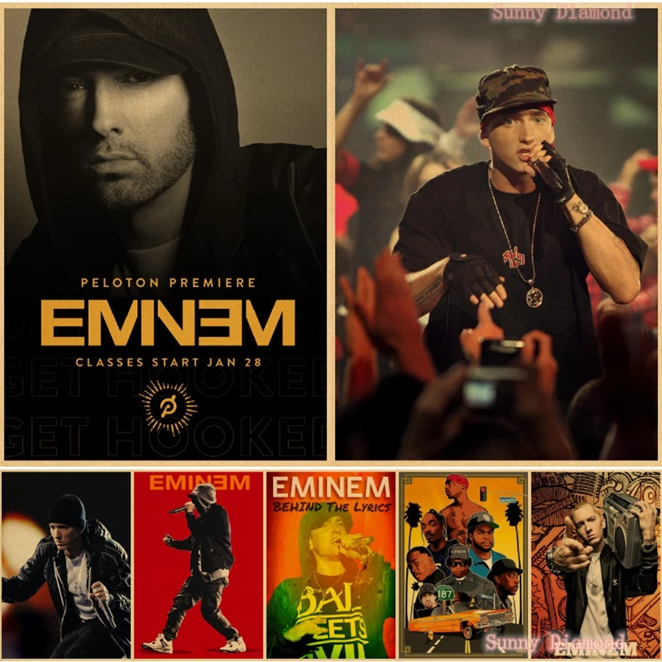 Eminem 5D Diy Diamond Art Painting Hip Hop Rap God Super Rapper Music Star Kit Punto Croce Drill Poster Home Decor Cuadros