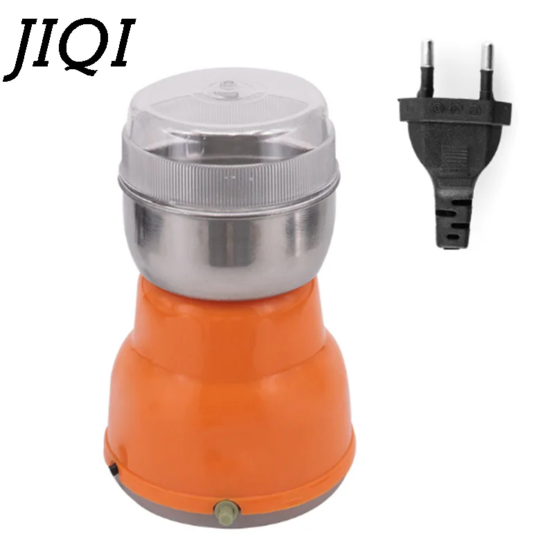 JIQI Electric Mini 220V Coffee bean grinder Household Herbs Copper Nuts grinding machine 150W stainless steel mill blade EU plug 4