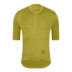 Men's Classic Pro Team Cycling Jersey - Breathable Summer Short Sleeve Shirt - Asia S (EU XS) (YJ2626 mustard)