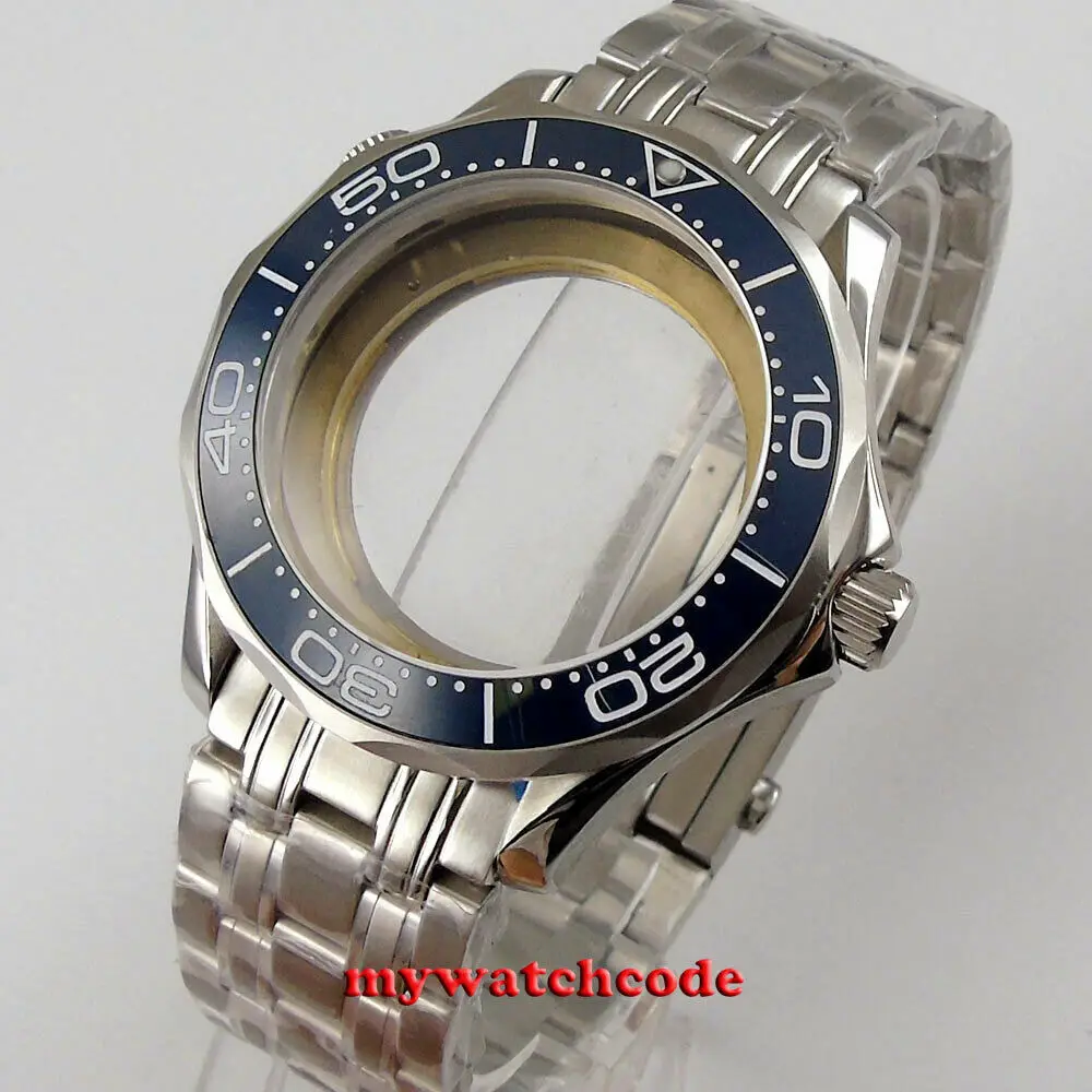 

41mm Ceramic Bezel Sapphire Glass Watch Case Fit NH35 NH36 Miyota 8215 821A mingzhu 3804 2813 Movement