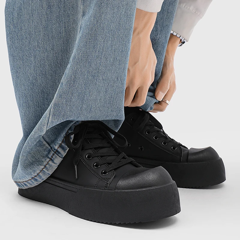 2026 Men Height Increasing High Top Platform Sneakers 8 Cm Elevator Wear-Resistant Korean Street Shoes Zapatillas Deporte 2