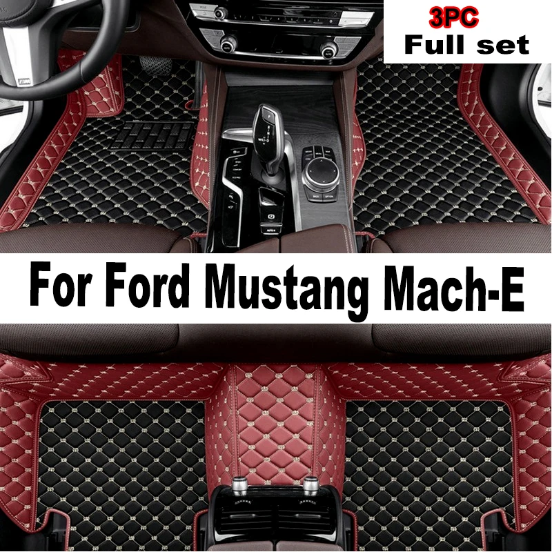 

Car Floor Mats For Ford Mustang Mach-E 2021 2022 Custom Foot Pads Automobile Carpet Cover Interior Accessories