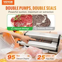Vacuum Sealer Machine, 95Kpa 350W Powerful Dual Pump and Dual Sealing, Dry and Moist Food Storage, Automatic and Manu 2