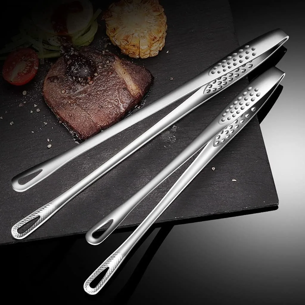28 cm Stainless Steel BBQ Grill Tongs 5
