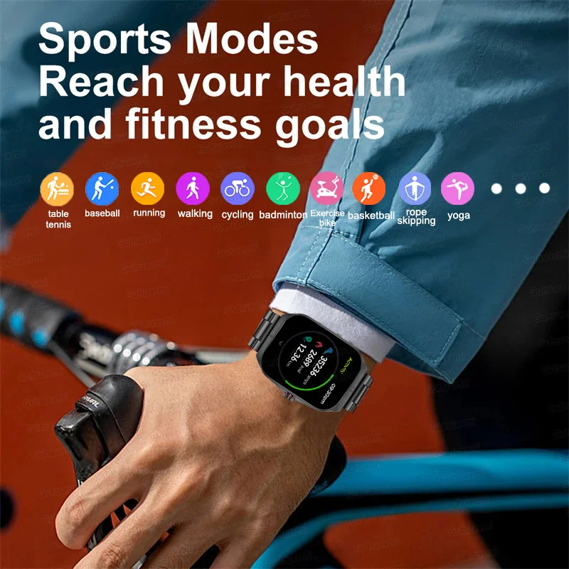 2025 NFC Smartwatch AMOLED Screen Always show Time Bluetooth Call Series 9 Clock Custom Dial Men Sport Health Women Smart Watch 6