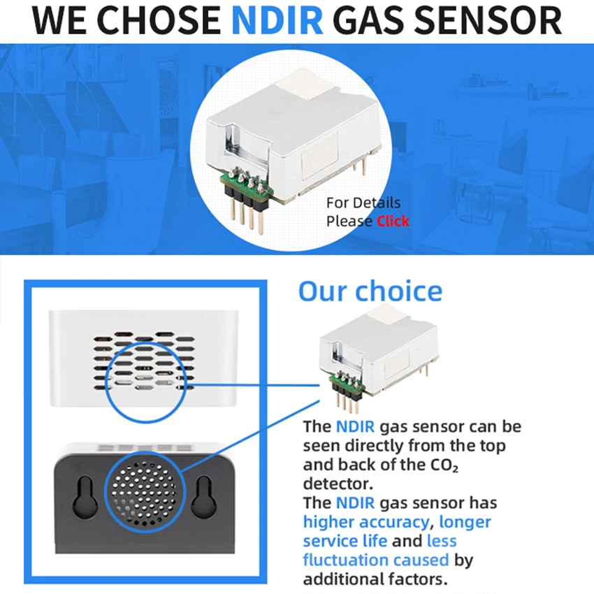 5/3 In 1 WIFI Monitor della qualità dell'aria CO2 HCHO TVOC temperatura umidità sensore di qualità dell'aria rilevatore di anidride carbonica analizzatore di Gas CO2