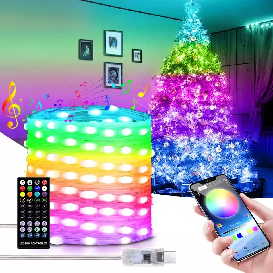 

20M Smart LED String Lights APP Control Christmas tree Lights Fairy Garland Lamp for Xmas Navidad Home Room Decoration Outdoor