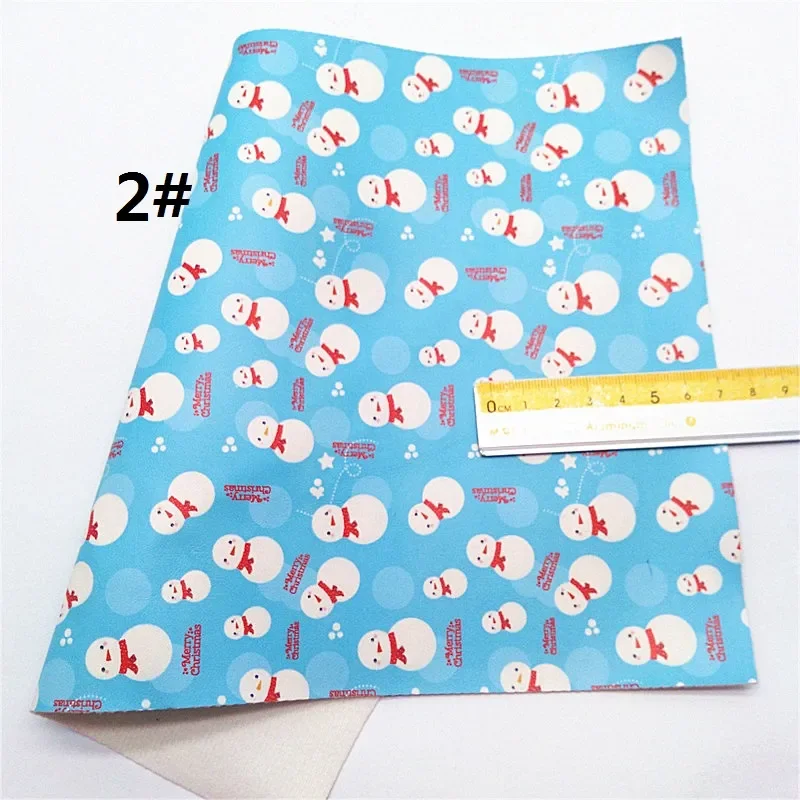 Description Picture 6 of itemChristmas Faux Leather Set Santas Custom Glitter Leather Sheets Christmas Gifts Snowmen Leather for DIY Craft 8.2"x11.4" SJ163