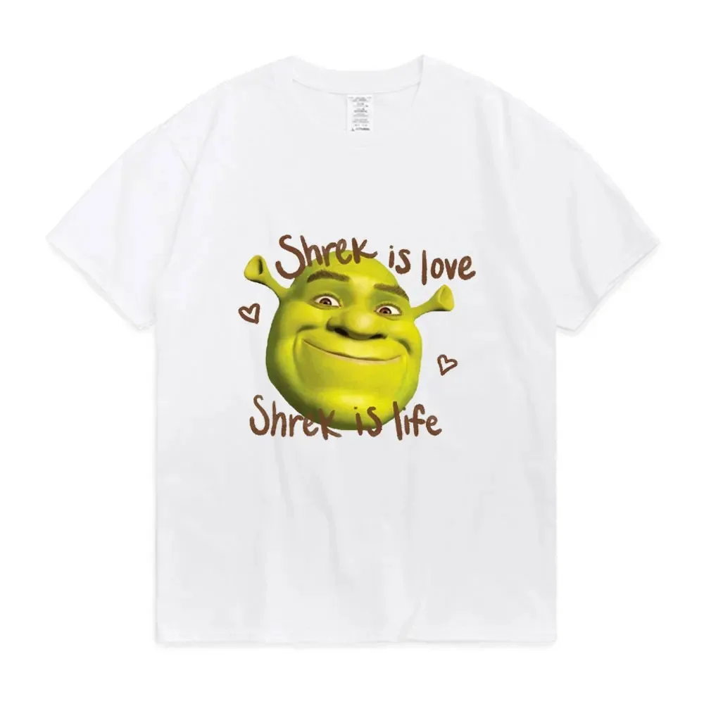 Cotton T Shirt Shrek Is Love Shrek Is Life Print T Shirt Men Women Summer Cotton Oversized Comfortable Trendy Fashion Short Sleeve Tees cotton t shirt,t shirt