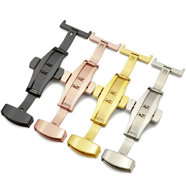 Stainless Steel Butterfly Watch Band Buckle - Folding Clasp Replacement Accessory