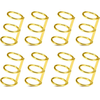 8 Pezzi Anelli Metallici a 3 Anelli per Rilegatura, Perfetti per Diari di Viaggio Fai-da-Te, Foto, Documenti e Progetti Creativi