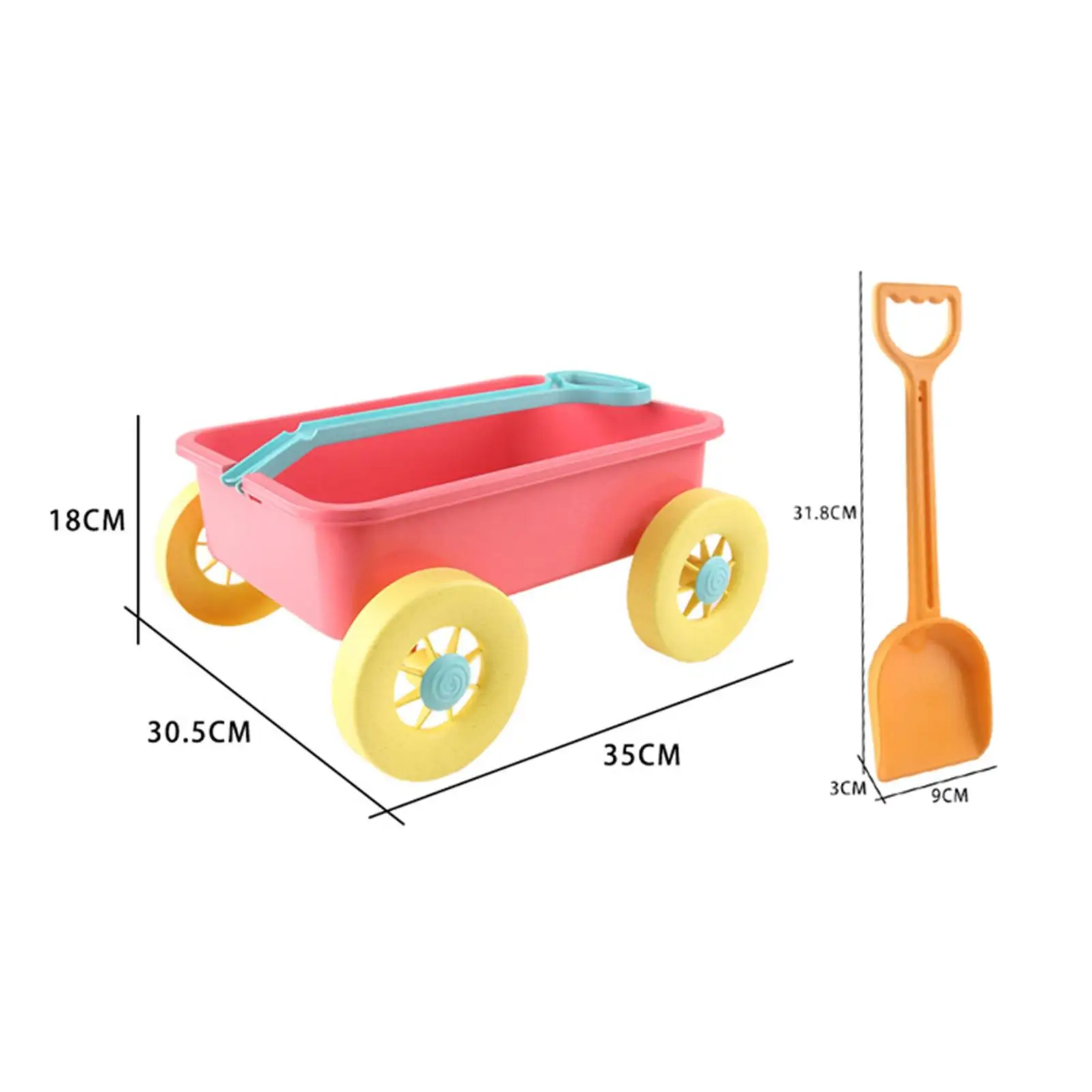 Pretend Play Wagon Toy Summer Sand Toy Trolley for Indoor Summer Seaside