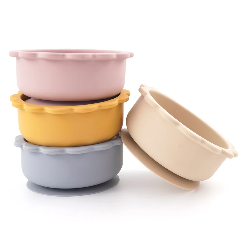 Mother Kids Silicone Cookware Feeding Solid Food Sucker Bowl For Babies Toddler  Dishes Plate Training Children's Tableware 2