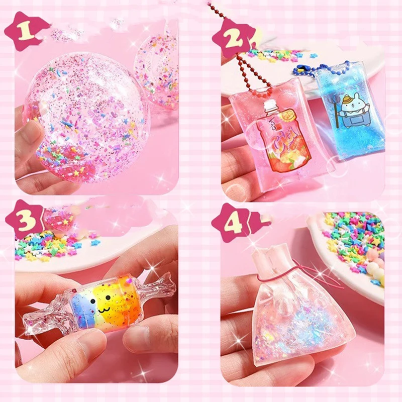 Double Sided Blowing Nano Tape Toy Set For DIY Craft Pinch