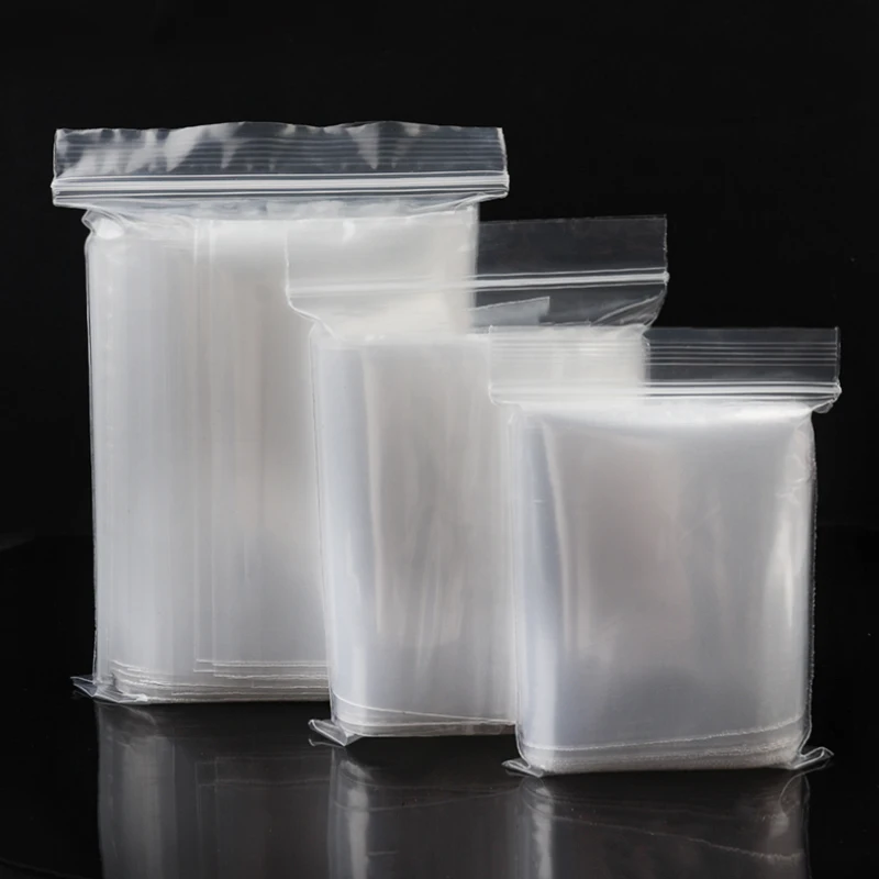 20-100pcs/Lot Self Sealing Zip Zipper Lock Clear Ziplock Bags For Jewelry Packaging Reclosable Transparent Plastic Storage Bags 100pcs pack small close lock plastic bag resealable transparent bag shoe bag reclosable vacuum bag poly clear bags thickness