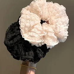 Elegant Hollow Lace Layered Hair Scrunchies - Set of 2 (2PCS)