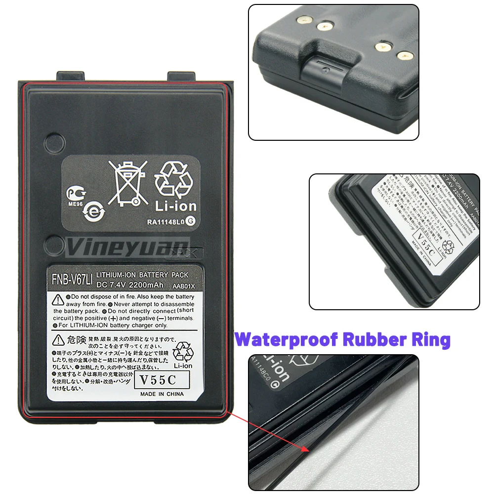 2つの交換用バッテリーと充電器,yaesu,ft60 ftx60r FT-60R vx110 vx120