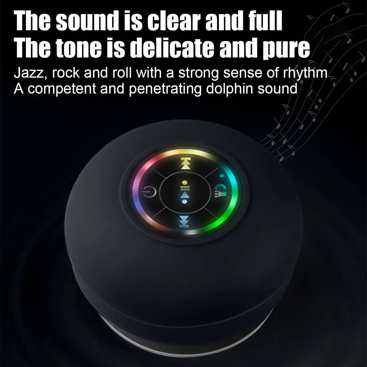 Portable Wireless Bluetooth Speaker Waterproof Suction For Shower Bathroom Black 3 - 5 Days Free Delivery Only UK
