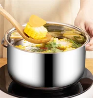 Pot à soupe en acier inoxydable, bol à ragoût, bols, marmite, ustensiles de cuisine, poêle, poignée en métal, casseroles et poêles, ensemble d'ustensiles de cuisine 3