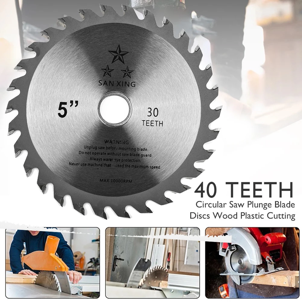 

125mm TCT Circular Saw Blade Carbide Tipped 30T Cutting Grinder Disc Carbide Metal For Cutting Wood Solid Wood Composite Board