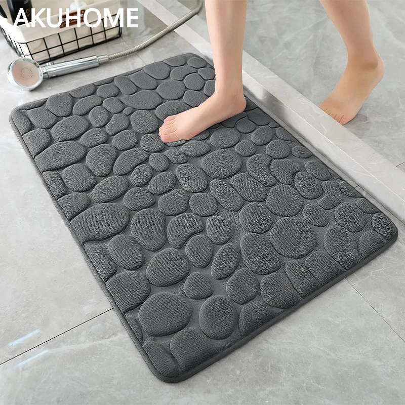 FootMatCoralFleeceFloorMatHouseholdMemoryFoamEmbroidered