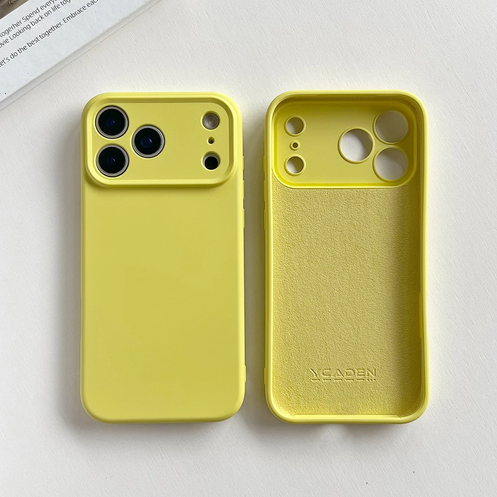 Premium Soft Liquid Silicone Phone Case - Solid Color Shockproof Cover