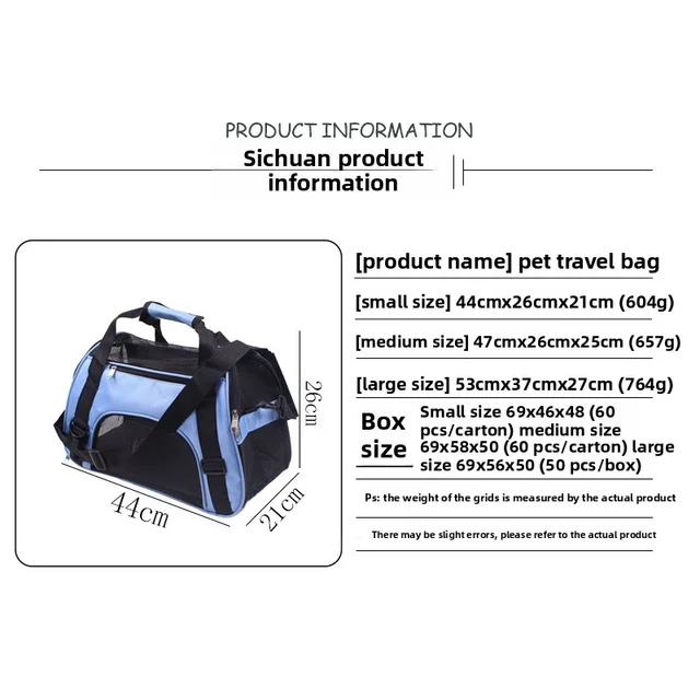 Portable pet bag Pet backpack Cat and dog outing bag Crossbody pet Folding bag 5