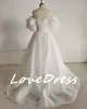 Customized Boho Off The Shoulder Princess Wedding Dress Sweetheart Appliqued Puff Sleeves Bride Dress A-Line Backless Bride Gown 6