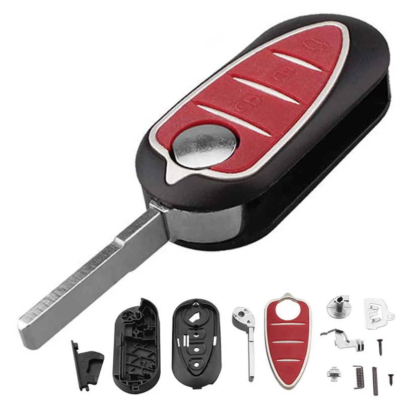 3 Buttons Remote Key Case Car Key shell Fob Case Replacement Shell Cover Alfa Romeo Mito Fit for Giulietta 159 GTA