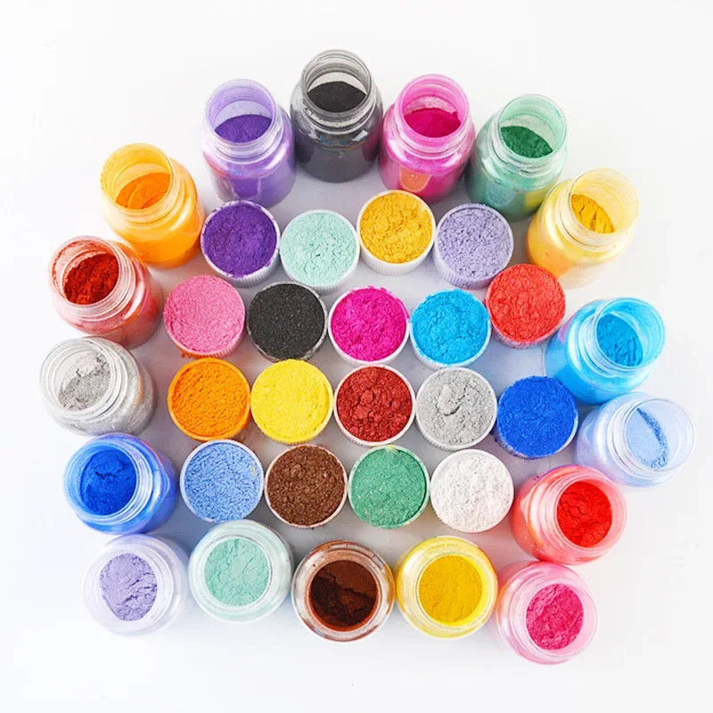 Epoxy Resin Pigment Kits 18Color Epoxy Resin Pigment Kits Mica Powder Dye Pearl Pigment Natural Mica Mineral Powder DIY Glitter Epoxy Mold Jewelry Making gypsum powder pigment pearl powder