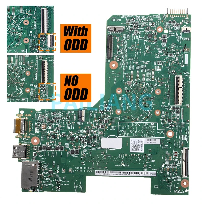 Placa-mãe Portátil 142791 para Dell Inspiron 3452 3552 3441 3541 3541 041d5y 0wgr7p 00dtrw 0pw4mn 0p2dx7 0jx7f0 - Imagem 2