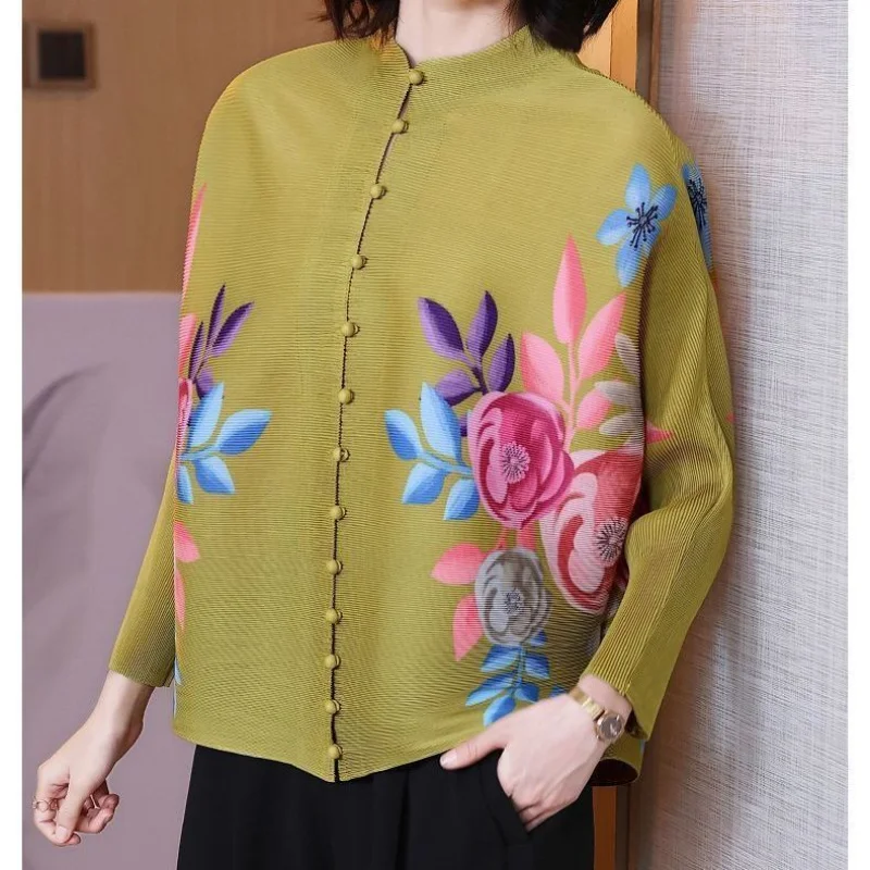 

Универсальная футболка, Женский Топ на весну 2023, новый стильный свободный темпераментный Кардиган с длинным рукавом и воротником-стойкой, блузка, рубашка, топы для девочек