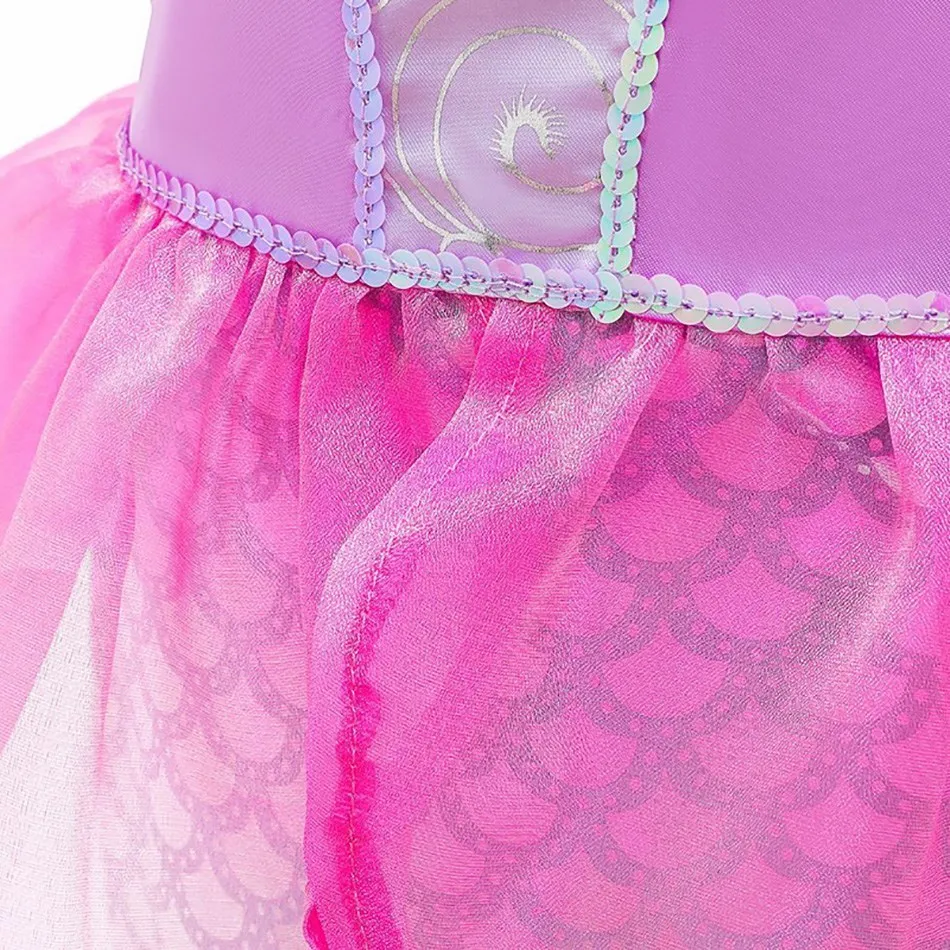 Girl Princess Dress Little Mermaid Costume Baby Girl Ariel Dress Summer Children 3-10 Years