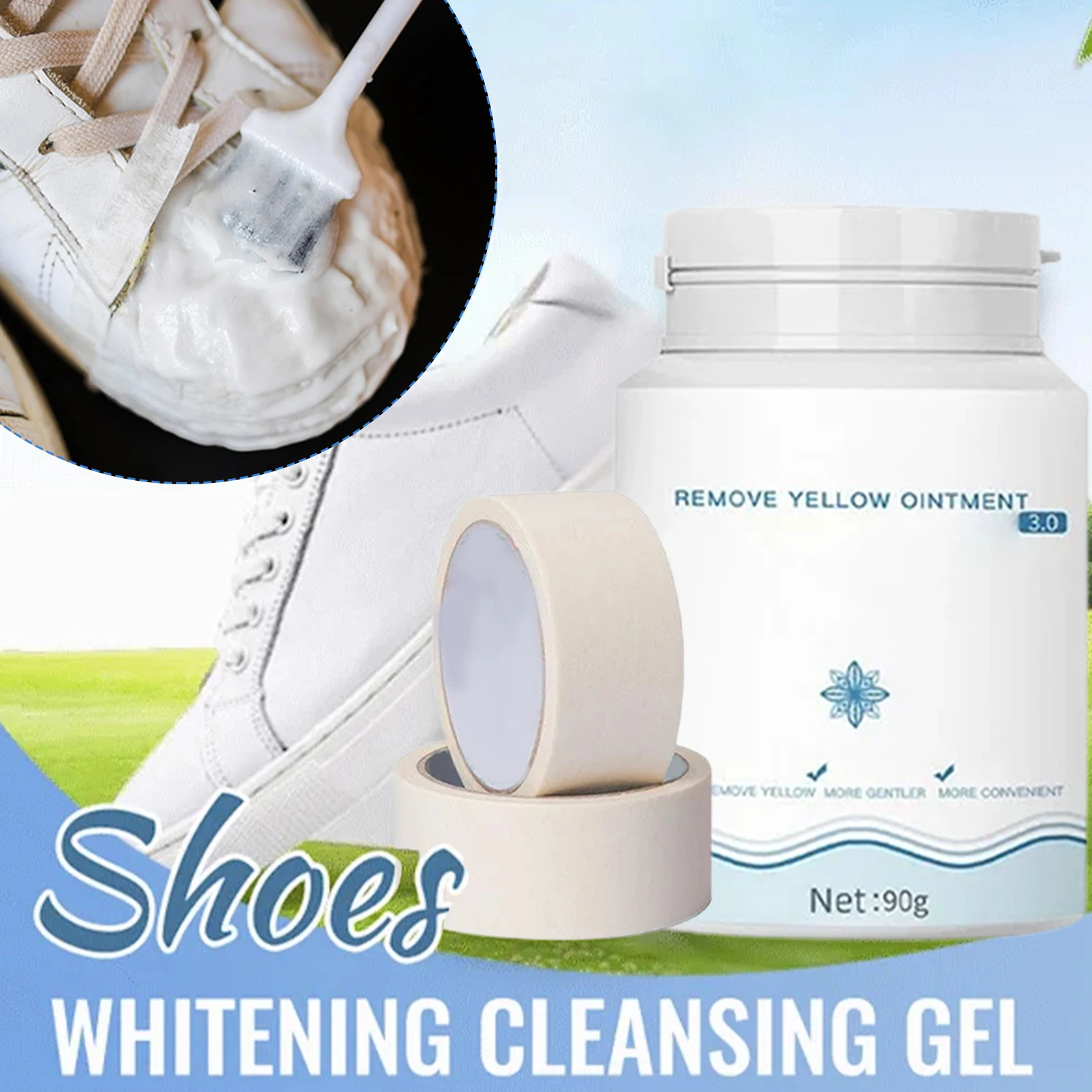 New White Shoe Cleaning Cream Shoes Whitening Stain Remover Cream Cleansing  - All-purpose Cleaner - AliExpress