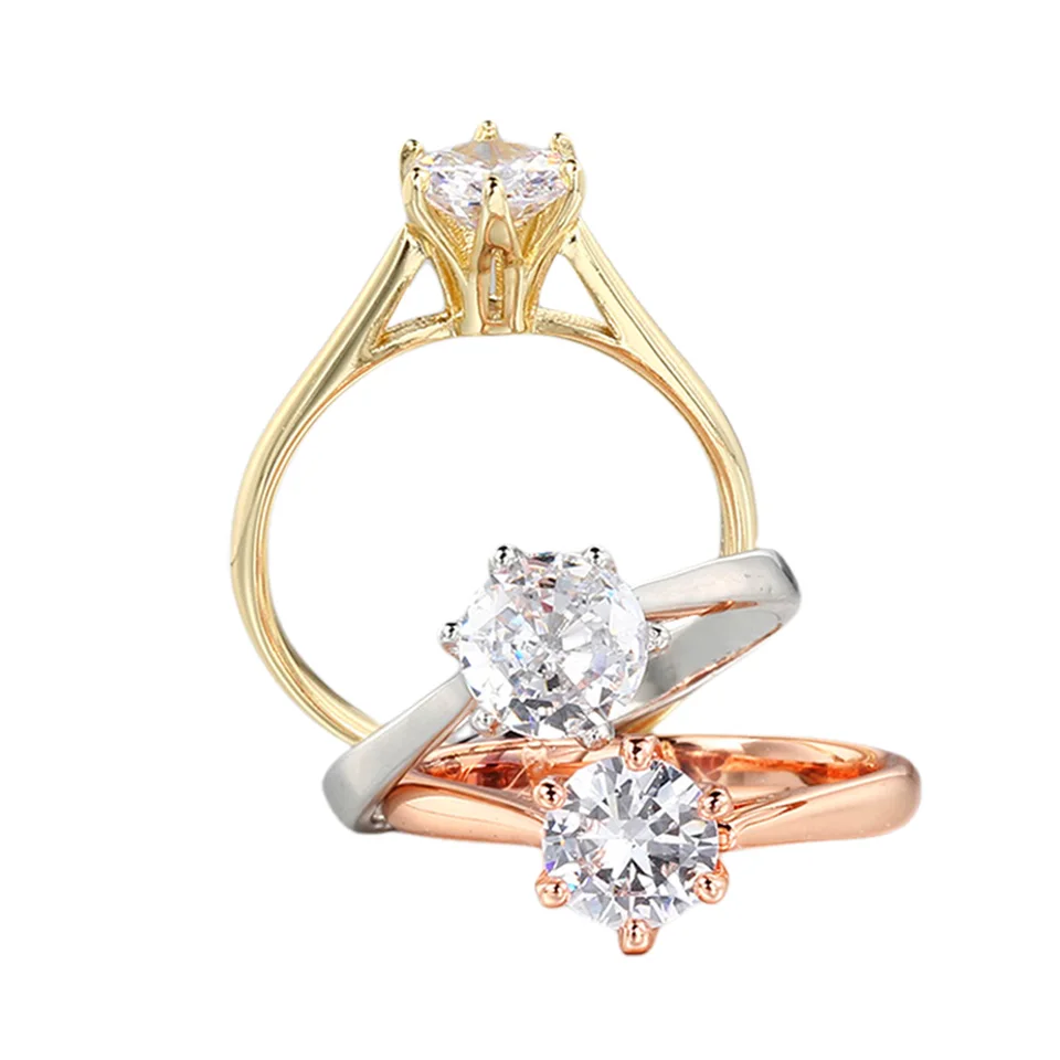 Sokrocile Anelli Di Zirconia Cubica Placcati In Oro Bianco Anelli