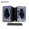 BESTISAN SR15 Active Monitor Bluetooth Speakers 100W Light Effects With Charger LDAC Codecs RCA Aux USB Inputs Bookshef Speakers 1