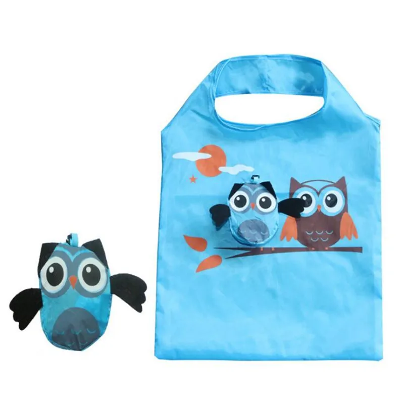 

Cute Animal Owl Shape Foldable Shopping Bag Reusable Tote Hand Bag Portable Travel Shoulder Bag Folding Storage Bags Organizator