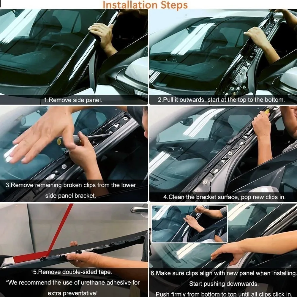 Car Accessories 2PCS Windshield Pillar Trim Panel For Ford Explorer 2011 -