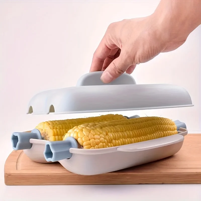 Microwave Corn Steamer with Lid Heat-Resistant Plastic Vegetable Steaming Box for Home Kitchen Healthy Diet Cooking Rack Utensil Microwave Corn Steamer with Lid Heat-Resistant Plastic Vegetable Steaming Box for Home Kitchen Healthy Diet Cooking Rack Utensil